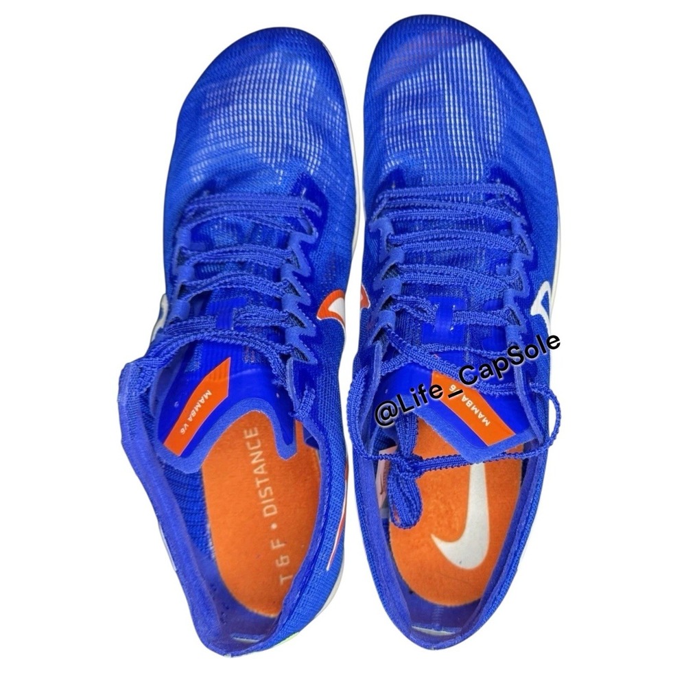 Men's 10 Nike Zoom Mamba 6 Track & Field Racer Blue Spikes DR2733-400 New - Picture 6 of 12